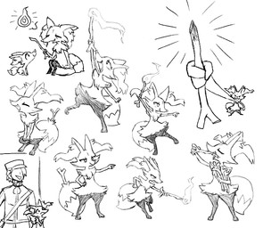 3_fingers 3_toes ambiguous_anthro ambiguous_feral ambiguous_gender anthro arm_tuft big_tail biped cheek_tuft chest_tuft closed_smile clothed clothed_human clothed_male clothing cute_fangs digitigrade dipstick_tail duo elemental_manipulation emanata evolutionary_family eyelashes eyes_closed facial_tuft fangs feet feral fingers fire fire_manipulation front_view fully_clothed fully_clothed_human fully_clothed_male hip_tuft holding_object holding_stick inner_ear_fluff looking_up male male_human markings mouth_closed nude_ambiguous nude_anthro object_in_tail open_mouth open_smile pointy_ears prick_ears quadruped shoulder_tuft simple_background sitting smile solo standing stick stick_in_tail tail tail_markings tapering_snout teeth three-quarter_view toes tongue tuft white_background grabsswesh nintendo pokemon calem_(pokemon) braixen canid fennekin generation_6_pokemon human mammal pokemon_(species) 2025 black_and_white digital_drawing_(artwork) digital_media_(artwork) full-length_portrait monochrome multiple_images portrait sketch_page