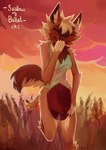 2022 5_fingers anthro arm_tuft barefoot blonde_hair blush bottomless bottomless_anthro bottomless_female breasts brown_body brown_fur canid canine canis cheek_tuft claws clothed clothing comic cover cover_art cover_page covering covering_crotch covering_self domestic_dog elbow_tuft english_text eyes_closed facial_tuft feet female field finger_claws fingers fur german_shepherd grimart hair hat headgear headwear herding_dog hindpaw holding_clothing holding_hat holding_headgear holding_headwear holding_object humanoid_hands inner_ear_fluff mammal moxy_(grimart) partially_clothed pastoral_dog paws police police_hat running shirt shoulder_tuft smile solo tank_top text toe_claws toes topwear tuft