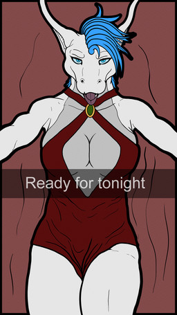 anthro bed_sheet bedding big_breasts breast_squish breasts classy cleavage clothed clothing dress fancy_dress female forked_tongue gem jewelry legs_together looking_at_viewer lying non-mammal_breasts on_back piercing_eyes piercing_gaze pits pupils selfie slit_pupils solo squish teasing teasing_look teasing_viewer text thick_thighs tight_clothing tight_dress tongue tongue_flick tongue_out rebeldragon101 mythology christa_(rebeldragon101) dragon mythological_creature mythological_scalie scalie 9:16 english_text hi_res