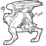 anthro detachable detachable_head detached_oral digitigrade female headless holding_own_head masturbation modular solo anonymous_artist mythology avian gryphon mythological_avian mythological_creature 1:1 2013