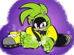 5_toes anthro barefoot clothed clothing feet female foot_fetish foot_focus humanoid_feet looking_at_viewer musk plantigrade sharp_teeth soles solo steam teeth toes baggy_(artist) idw_publishing sega sonic_the_hedgehog_(comics) sonic_the_hedgehog_(idw) sonic_the_hedgehog_(series) surge_the_tenrec hi_res