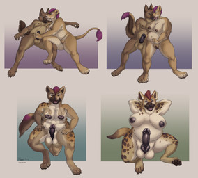 anthro balls breasts digitigrade duo erection female fusion genitals gradient herm humanoid_genitalia humanoid_penis intersex male male/female merging nude penis reclining slightly_chubby vulva fuzzysexwizard canid canine canis domestic_dog felid german_shepherd herding_dog hyena lion mammal pantherine pastoral_dog hi_res