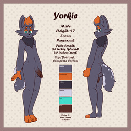 3_toes 5_fingers anthro balls bedroom_eyes border feet femboy fingers front_view genitals humanoid_genitalia male narrowed_eyes penis rear_view red_border seductive text toes max_draws nintendo pokemon yorkie_(yorkie98) generation_5_pokemon pokemon_(species) zorua 1:1 absurd_res english_text hi_res model_sheet
