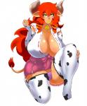 big_breasts breasts cleavage clothed clothing deep_cleavage female hair horn huge_breasts inner_boob looking_at_viewer panties red_hair simple_background solo underwear white_background yellow_eyes superboin corruption_of_champions excellia_(coc) animal_humanoid bovid bovid_humanoid bovine bovine_humanoid cattle_humanoid humanoid mammal mammal_humanoid 2015 hi_res