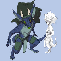 afro anthro big_penis genitals male penis scales solo standing tongue tongue_out twunk salivahero dungeons_and_dragons hasbro wizards_of_the_coast kobold scalie 1:1 hi_res sketch