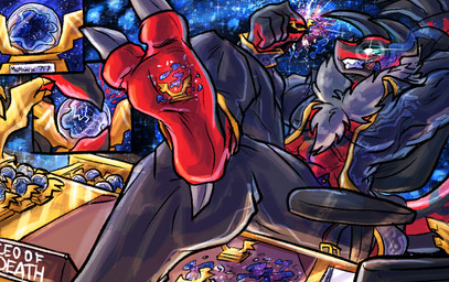 anthro chair cigar cigar_in_mouth clothed clothing feet foot_focus furniture intergalactic_macro macro male muscular muscular_male object_in_mouth on_chair sitting sitting_on_chair solo mrease nintendo pokemon avian bird generation_6_pokemon legendary_pokemon pokemon_(species) yveltal hi_res