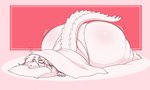 annoyed anthro bedding big_butt bikini_thong blanket butt clothing huge_butt lying male on_front pillow sharp_teeth swimwear teeth thick_thighs wide_hips thorstone crocodile crocodilian reptile scalie hi_res