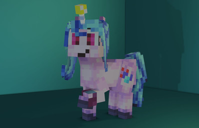 blue_hair blue_tail cutie_mark feral hair horn purple_body smile solo tail white_horn trooper3 hasbro mlp_g5 my_little_pony izzy_moonbow_(mlp) equid equine horse mammal pony 2021 3d_(artwork) blockbench_(artwork) digital_media_(artwork) hi_res
