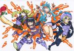 black_hair blonde_hair blue_eyes blue_hair female green_hair group hair looking_at_viewer pseudo_hair suction_cup tentacle_hair tentacles unknown_artist nintendo splatoon squid_girl_(series) inkling_girl squid_girl_(squid_girl) animal_humanoid cephalopod cephalopod_humanoid human humanoid inkling mammal marine marine_humanoid mollusk mollusk_humanoid crossover