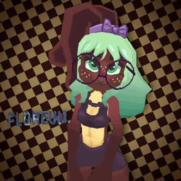 anthro areola bottomwear breasts brown_body brown_fur checkered checkered_background clothed clothing clothing_lift eyeshadow eyewear female flashing flashing_breasts floppy_ears fur glasses green_eyes green_hair hair lipstick looking_at_viewer low_poly makeup nipple_piercing nipples one_eye_closed pattern_background piercing ribbons shirt shirt_lift shorts simple_background smile solo swaying tail tail_motion tailwag topwear wink floreum nanaimo_(floreum) lagomorph leporid mammal rabbit 1:1 3d_(artwork) 3d_animation animated digital_media_(artwork) long_playtime sound video