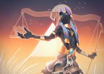 5_fingers abs anthro blue_nose clothed clothing day detailed_background fingers male outside sky solo kyander egyptian_mythology middle_eastern_mythology mythology anubis deity 2022 digital_media_(artwork)