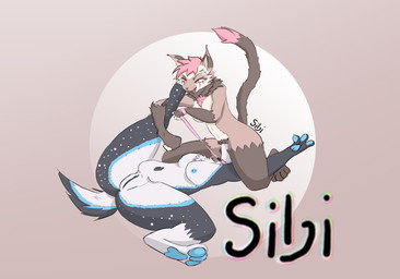 anthro collar duo female female/female leash leash_pull restrained sibi_the_messtress sibi_(sibi_the_messtress) trish_da_husky canid canine canis domestic_cat domestic_dog felid feline felis husky maine_coon mammal nordic_sled_dog spitz absurd_res hi_res
