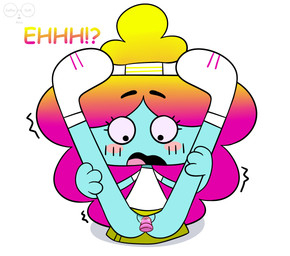 anus blue_body blue_skin blush blush_lines bodily_fluids bottomless bottomless_female bottomless_humanoid bottomwear clothed clothing dialogue dildo dildo_in_vagina dildo_insertion female female_humanoid footwear genital_fluids genitals hair hands_on_legs holding_object looking_down multicolored_hair no_underwear not_furry on_model open_mouth penetration rainbow_hair raised_bottomwear raised_clothing raised_leg raised_skirt sex_toy sex_toy_in_vagina sex_toy_insertion shirt shoes simple_background skirt solo surprised topwear vaginal vaginal_fluids vaginal_penetration vulva white_background white_clothing white_shirt white_topwear yellow_bottomwear yellow_clothing yellow_skirt saffersoft cartoon_network the_amazing_world_of_gumball rachel_wilson humanoid rainbow_lass 2024 hi_res