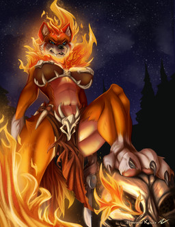 5_toes abs aggressive angry anthro areola areola_slip armor axe barbarian big_breasts black_claws black_nose blue_eyes bodily_fluids bone bottomwear bra breasts cheek_tuft claws cleavage clenched_teeth clothed clothing curvy_figure detailed_background dewclaw exposure_variation eyebrows facial_tuft fangs feet female fire flaming_eyes flaming_hair front_view frown gloves_(marking) holding_axe holding_object leg_markings loincloth looking_down low-angle_view markings melee_weapon muscular muscular_anthro muscular_female navel night orange_eyebrows overbite paws pseudo_hair quads scowl skull sky small_waist socks_(marking) solo spread_legs spreading star starry_sky step_pose sweat teeth toes tribal tribal_clothing tuft underwear voluptuous weapon wide_hips yellow_sclera kaislair mythology velvet_(amberdrop) canid canine canis mammal mythological_canine mythological_creature werecanid werecanine werecreature werewolf wolf absurd_res hi_res
