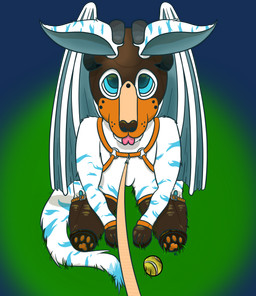 animal_mask anthro ball bdsm belt big_ears binder_(restraint) bondage bondage_gear bondage_gloves bound clothing fluffy glistening glistening_eyes gloves grass handwear happy harness horn latex latex_clothing latex_gloves latex_handwear leash legbinder male markings mask pawpads perspective_shot petplay plant pup_mask reflective_clothing restraints roleplay seam_(sewing) simple_background solo striped_markings stripes tail tennis_ball wings skyslicer824 mythology lafel dragon drekmurian mythological_creature mythological_scalie scalie absurd_res alpha_channel hi_res shaded