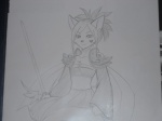 anthro armor cloak clothed clothing crossdressing femboy heart_symbol male melee_weapon solo sword weapon yuki_neigeux zetallis stephanie_kao felid mammal 4:3 absurd_res graphite_(artwork) greyscale hi_res monochrome traditional_media_(artwork)