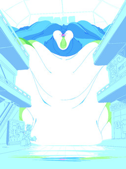 anthro blobby blush blush_lines chubby_cheeks duo extreme_size_difference eyewear eyewear_only fat_rolls goggles goggles_only hyper inside male male_focus mall morbidly_obese morbidly_obese_anthro morbidly_obese_male mostly_nude_anthro mostly_nude_male nude obese obese_anthro obese_male overweight overweight_anthro overweight_male size_difference solo_focus boot_(artist) dialup_(synthradio) domestic_cat felid feline felis hyena mammal 2025 hi_res