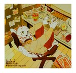 ambiguous_gender anthro back_wings barefoot beverage bottomwear chair clothed clothed_anthro clothing computer_keyboard computer_mouse container cup desk electronics feet furniture headphones headphones_around_neck inside looking_at_viewer monitor mug on_chair pants sitting sitting_on_chair sketchbook smile solo sweater table tablet tablet_pen talons toes topwear wings sd_planb hollow_knight team_cherry avian bird horned_owl owl snowy_owl true_owl 2025 dated digital_media_(artwork) signature