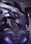 anthro breasts eyelashes female horn non-mammal_breasts open_mouth solo teeth tongue fefairy mythology dragon mythological_creature mythological_scalie scalie 2020 digital_media_(artwork)