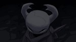 2_horns black_eyes cloak clothing cracked cracks grey_cloak grey_clothing horn looking_down melee_weapon nail_(weapon) solo sword sword_on_back weapon sharpski hollow_knight team_cherry the_knight_(hollow_knight) arthropod vessel_(species) 16:9 2024 absurd_res digital_media_(artwork) hi_res shaded widescreen nonbinary_(lore)