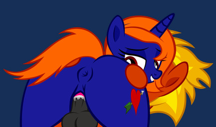 anus balls black_penis bodily_fluids butt cum cum_in_vagina cum_inside cutie_mark duo erection female female_penetrated from_front_position genital_fluids genitals hair horn lying male male/female male_penetrating male_penetrating_female nude on_back on_top orange_hair penetration penile penile_penetration penis penis_in_vagina reverse_missionary_position sex straddling vaginal vaginal_penetration unknown_artist hasbro my_little_pony mythology fan_character heart_taker equid equine mammal mythological_creature mythological_equine unicorn alpha_channel
