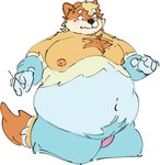 anthro blush embarrassed male obese overweight solo weight_gain butterontoast bluey_(series) radley_heeler australian_cattle_dog canid canine canis cattledog domestic_dog herding_dog mammal pastoral_dog