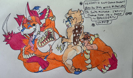 2_toes anthro anus bedroom_eyes big_tail bodily_fluids body_horror bone butt dialogue duo exposed_bone exposed_rib_cage fangs fantasy feet flirting gaping genital_fluids genitals gore hooves larger_sub macro male male/male mandibles multi_eye narrowed_eyes penis perineum rib_cage roleplay romantic romantic_couple scar seductive sharp_teeth size_difference spiked_tail spikes spikes_(anatomy) submissive tail teasing teeth tendrils text toes tongue unusual_anatomy unusual_genitalia unusual_penis vaginal_fluids vulva weapon barazany420 luke_(barazany420) purath_(barazany420) deer demon mammal english_text hi_res trans_(lore) trans_man_(lore)