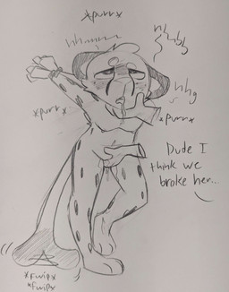 anthro blush bodily_fluids bound breasts dialogue disembodied_hand drooling female fingering freckled_face freckles fur genital_fluids ghost_hand hands_tied heart_eyes heart_symbol holding_chin markings nude offscreen_character open_mouth purring saliva simple_background solo spots spotted_body spotted_fur standing tail tail_motion tailwag text vaginal vaginal_fingering vaginal_fluids lupopossum opie_(lupopossum) cheetah felid feline mammal 2024 absurd_res english_text graphite_(artwork) hi_res sketch traditional_media_(artwork)