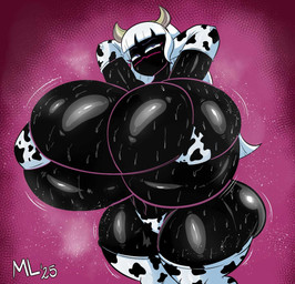 animal_print animal_print_bikini animal_print_thigh_highs big_breasts bikini black_body bodily_fluids breasts clothing cow_print cow_print_armwear cow_print_bikini cow_print_thigh_highs fake_horns female hair huge_breasts hyper hyper_breasts legwear looking_at_viewer not_furry pattern_bikini pattern_clothing pattern_legwear pattern_swimwear pattern_thigh_highs purple_eyes solo sweat sweaty_breasts swimwear thick_thighs thigh_highs two-piece_swimsuit white_hair wide_hips ameizinglewds duck_dodgers queen_tyr'ahnee alien alien_humanoid humanoid martian 2025 hi_res