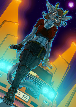 5_fingers 5_toes abs anthro blue_body blue_scales bottomwear breasts brown_hair car clothed clothed_anthro clothed_female clothing fangs feet female fingerless_gloves fingers footwear full_moon gloves hair handwear hindpaw horn humanoid_feet moon navel night one_glove outside pants paws plantigrade scales shirt shoes solo teeth toeless_footwear toeless_shoes toes topwear vehicle coyotek fiat fiat_abarth mythology dragon eastern_dragon mythological_creature mythological_scalie scalie hi_res