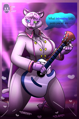 acoustic_guitar anthro clothing crossgender female guitar machine mtf_crossgender multicolored_eyes musical_instrument plucked_string_instrument solo string_instrument beanontoast five_nights_at_freddy's five_nights_at_freddy's:_secret_of_the_mimic scottgames tiger_rock_(fnaf) animatronic felid mammal pantherine robot tiger 2:3 hi_res