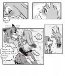 anthro canid canine clothed clothing comic dialogue disney english_text female fox fur hi_res judy_hopps lagomorph leporid male mammal nacchan96 nick_wilde rabbit red_fox text true_fox zootopia