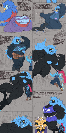 abs annoyed anthro areola armor avian_feet beak beard bed bedroom being_watched belt belt_buckle biceps big_breasts big_butt big_muscles bioluminescence biped black_body black_feathers black_fur blonde_hair blue_areola blue_beak blue_body blue_eyes blue_feathers blue_fur blue_hair blush blush_lines body_size_growth boots bottomwear bra breasts buckle butt cape claws cleavage clitoris clock clothed clothing crown destruction dialogue duo eye_patch eyebrows eyelashes eyewear facial_hair feather_hands feathered_wings feathers feet female female/female fingers flower flustered footwear forest fur furniture genitals gesture glowing hair hand_behind_back hand_behind_head hand_gesture hand_on_breast hat headgear headwear horn huge_breasts huge_butt huge_muscles jewelry lamp long_ears looking_at_another male mature_male muscular muscular_anthro muscular_female necklace nipples nude open_mouth pants pecs petals plant pointing ponytail pseudo_hair pubes raised_eyebrow red_hair scuted_feet scuted_legs scutes shirt shoes simple_background size_difference size_transformation smile snow snowman surprised talons teeth text thick_thighs thong toe_claws toes tongue topwear torn_clothing transformation tree tuft underground underwear vines vulva weapon white_eyes window winged_arms wings yellow_beak yellow_eyes yellow_sclera signirsol undertale undertale_(series) undertale_yellow asgore_dreemurr flowey_the_flower martlet_(undertale_yellow) martlet_(zenith_form) undyne animal_humanoid aquatic aquatic_humanoid avian bird boss_monster_(undertale) bovid caprine elemental_creature fish fish_humanoid flora_fauna flower_creature goat humanoid mammal monster absurd_res comic digital_media_(artwork) english_text hi_res
