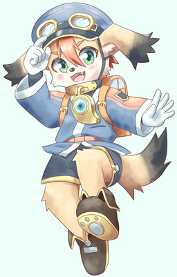 anthro backpack bottomwear clothing collar countershading dog_tail eyewear footwear glasses hat headgear headwear kemono male shoes shorts solo teeth tongue whistle_(object) piporinton cyberconnect2 little_tail_bronx mamoru-kun_(series) mamoru-kun canid canine caninu canis domestic_dog mammal 2020 hi_res