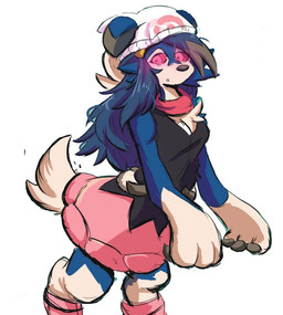accessory alternate_species anthro beanie boots bottomwear claws clothed clothing digitigrade dress female footwear fur furrification glowing glowing_eyes hair_accessory hairclip hat headgear headwear implied_transformation miniskirt pink_eyes pokefication scarf shoes simple_background skirt solo spikes spikes_(anatomy) white_background white_body white_fur dapuffster mythology nintendo pokemon dawn_(pokemon) canid canine generation_7_pokemon lycanroc mammal midnight_lycanroc mythological_canine mythological_creature pokemon_(species) shiny_pokemon werecanid werecanine werecreature werewolf