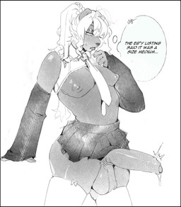 angry anthro arm_warmers armwear balls big_balls big_butt big_penis bottomwear butt clothed clothing cross-popping_vein crossdressing eyeshadow femboy foreskin genitals glistening_eyelids gynecomastia humanoid_genitalia humanoid_penis hung_femboy legwear lips makeup male male_anthro moobs nipples pecs penis simple_background skirt small_clothing solo standing text thick_bottom_lip thick_thighs thigh_highs twintails_(hairstyle) white_background wide_hips milkbearbunny rina_(milkbearbunny) bear mammal english_text