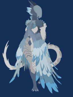 4_arms 4_toes anthro breasts cleavage clothed clothing crystal feathers feet female multi_arm multi_limb solo standing tail thecopiedcat toes wings zoe_(thecopiedcat) capcom monster_hunter construct_(mh) zoh_shia 3:4 absurd_res alpha_channel hi_res