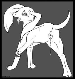 2014 anatomically_correct anatomically_correct_pussy animal_genitalia backlash91 canine canine_pussy claws dog drooling female feral grey_background looking_at_viewer looking_back mammal open_mouth plain_background pussy pussy_juice saliva solo sweat toe_claws tongue tongue_out wet_pussy
Rating: Explicit
Score: 8
User: Finchmaster
Date: February 12, 2014