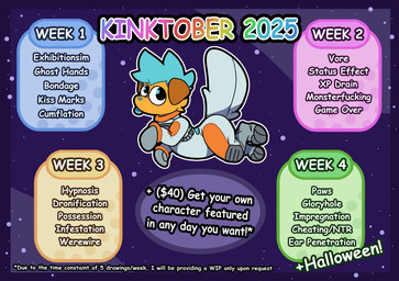 anthro clothing list male menu solo space spacesuit suit text sweetchomp kinktober rocket_(sweetchomp) absurd_res english_text hi_res