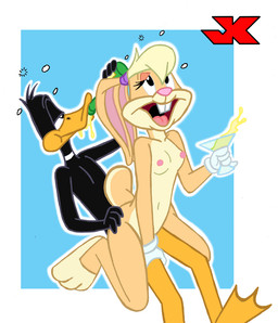 anthro breasts drinking drunk duo female female_on_top female_penetrated interspecies male male/female male_on_bottom male_penetrating male_penetrating_female nipples nude on_bottom on_top penetration reverse_cowgirl_position sex substance_intoxication jk looney_tunes the_looney_tunes_show warner_brothers daffy_duck lola_bunny anatid anseriform avian bird duck lagomorph leporid mammal rabbit