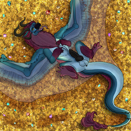 animal_genitalia anus balls bedroom_eyes black_anus black_penis blue_balls blue_body blue_fur blue_sheath coin feathering feral fur gem genitals gold_(metal) gold_coin horn long_tongue male membrane_(anatomy) membranous_wings narrowed_eyes penis presenting purple_body purple_fur ridged_penis seductive sheath solo tail tail_tuft tongue tongue_out translucent translucent_wings treasure treasure_hoard tuft wings yellow_eyes remekeirstead mythology kremvh dragon furred_dragon furred_scalie mythological_creature mythological_scalie scalie 1:1