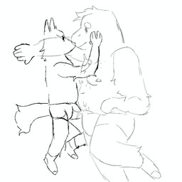 anthro belly_rub boxer_briefs boxers_(clothing) breathing caressing caressing_cheek caressing_face caressing_head chest_tuft clothing cuddling duo facial_hair falling_asleep footwear holding_each_other kiss_on_lips kissing making_out male male/male muffin_top musclegut muscular nipples rubbing_shoulder sideburns sighing skinny sleeping smile smirk smirking_at_another smirking_at_partner socks surprised tail tail_motion tailwag tired tired_eyes tuft underwear funkybirddude_(artist) aquatic canid canine canis humanoid mammal pinniped seal wolf 1:1 animated monochrome no_sound short_playtime video