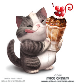 ambiguous_gender candy cherry chocolate dessert duo exclamation_point eyes_closed feral food fruit fur glass grey_body grey_fur humor ice_cream licking licking_lips plant pun scared self_lick simple_background smile sprinkles text tongue tongue_out visual_pun white_background white_body white_fur piper_thibodeau domestic_cat felid feline felis food_creature ice_cream_creature mammal mouse murid murine rodent digital_media_(artwork) digital_painting_(artwork) english_text painting_(artwork) url