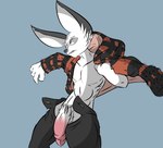 anthro bottomwear clothing crotch_tuft genitals male muscular pants penis sweater topwear tuft spicy_flakes jack_kel_(huf13) lagomorph leporid mammal rabbit absurd_res hi_res