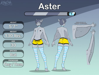 anthro biped butt claws clothed clothed_anthro clothed_intersex clothing feet fingers front_view hair intersex navel rear_view smile solo standing tail teeth toes wings kittydee bat mammal 2026 digital_drawing_(artwork) digital_media_(artwork) hi_res andromorph_(lore)