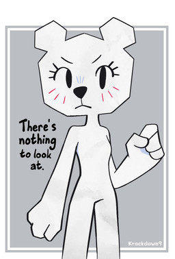 angry anthro black_nose blush blush_lines breasts eyelashes featureless_breasts featureless_crotch female female_anthro fist looking_at_viewer paper pose raised_fist raised_hand simple_background small_breasts solo text white_body young young_anthro young_female krackdown9 cartoon_network the_amazing_world_of_gumball teri_(tawog) animate_inanimate bear mammal paper_creature digital_media_(artwork) english_text hi_res