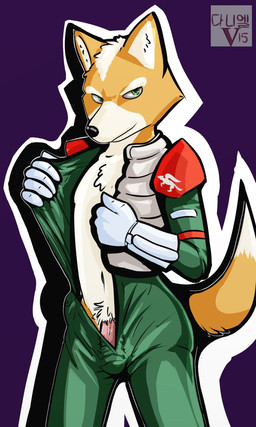 anthro biped black_nose cheek_tuft chest_tuft clothed clothing countershade_face countershade_torso countershading dipstick_tail erection erection_under_clothing facial_tuft fur genitals green_clothing green_eyes inner_ear_fluff jumpsuit looking_at_viewer male markings mohawk multicolored_tail navel open_clothing orange_body orange_fur outline penis penis_base pink_penis pointy_ears prick_ears pubes smile smug solo tail tail_markings topwear tuft undressing vest white_body white_clothing white_countershading white_fur white_inner_ear white_tail_tip white_topwear white_tuft white_vest siriusandpyri nintendo star_fox fox_mccloud canid canine fox mammal 2015 3:5 digital_media_(artwork) hi_res