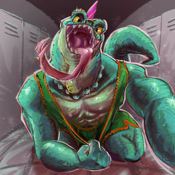 abs anthro bodily_fluids facial_piercing forked_tongue green_body locker_room long_tongue male mouth_shot muscular muscular_anthro muscular_male nose_piercing nose_ring open_mouth pecs piercing ring_piercing saliva saliva_string scales septum_piercing septum_ring solo tail tongue tongue_out tongue_piercing yellow_sclera jarred002 goat_(movie) sony_corporation sony_pictures modo_olachenko komodo_dragon lizard monitor_lizard reptile scalie 1:1