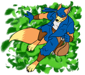 5_fingers anthro blue_clothing claws clothed clothing dagger fingers fully_clothed fur gloves handwear kerchief male mask melee_weapon orange_body orange_fur paws red_eyes sack sheathed_weapon simple_background solo sword tail toe_claws weapon amocin dora_the_explorer swiper_(dora_the_explorer) canid canine fox mammal red_fox true_fox 2014 digital_media_(artwork)