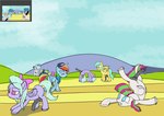 feral genitals group gynomorph intersex penis quadruped jakepankeke friendship_is_magic hasbro my_little_pony cloud_chaser_(mlp) flitter_(mlp) rainbow_dash_(mlp) equid equine horse mammal pony absurd_res hi_res